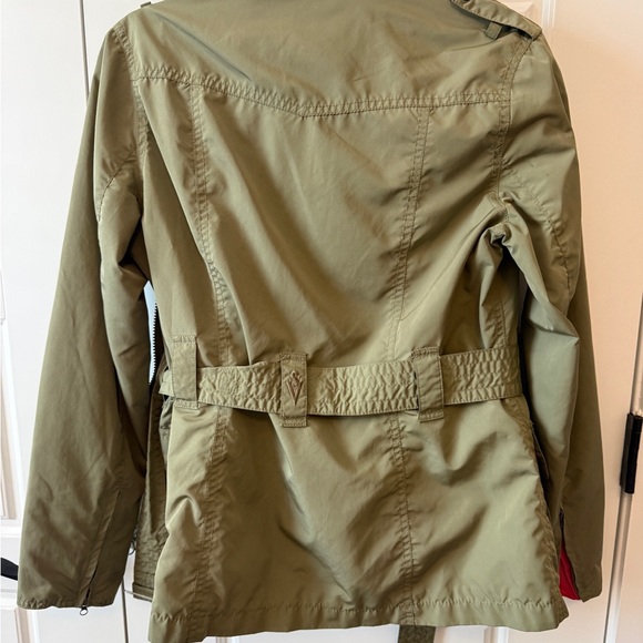 Scottevest Olive Jacket with Red/Pink Lining - Picture 3 of 7